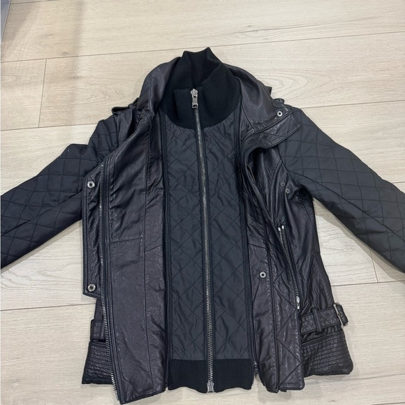 Ashley B Hooded Leather Moto Jacket - Picture 4 of 13